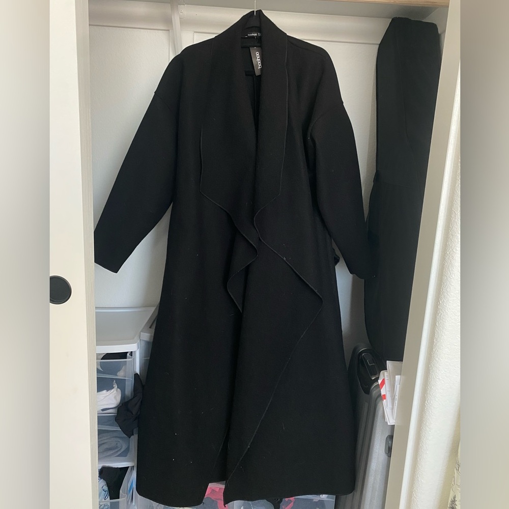 Super Oversized Waterfall Wool Coat